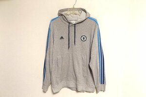 z10968：adidas（アディダス）プレミアリーグ CHELSEA チェルシーFC　スウェットパーカー/灰/2XO