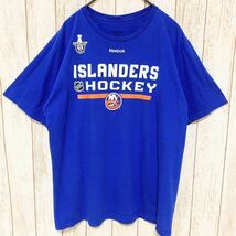 Reebok リーボック NHL NewYork Islanders ニューヨーク・アイランダース プリント Tシャツ XL USA古着 アメリカ古着_画像2