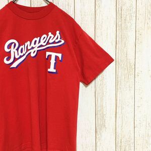 MLB Texas Rangers テキサス・レンジャーズ ハミルトン プリント Tシャツ M メジャーリーグ USA古着 アメリカ古着