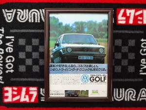 ★☆VW J GOLF フォルクスワーゲン　ゴルフ　GLI　SCIROCCO　ヤナセ 　A4　当時物　広告　切抜き　雑誌　ポスター☆★