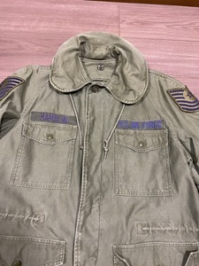 USAF ジャケット 60sミリタリージャケット キャトルジャケット SL 黒タグ CONMAR ZIP パーカー SPEC.MIL-J-48838(USAF)