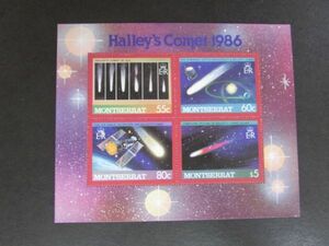①　ハレー彗星コレクション　モントセラト　4種小型　1986.10.10-2