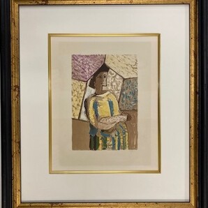 【特価】 ≪ ジョルジュ ブラック ≫ リトグラフ【石版画】 LA FEMME A LA MANDOLINE 1963年 GEORGES BRAQUE
