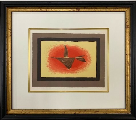 【特価】　≪　　ジョルジュ ブラック　　≫　　リトグラフ【石版画】 　 AU COUCHANT 　 1963年 　GEORGES BRAQUE