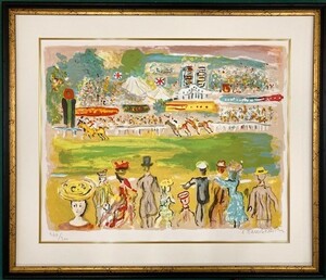 【特価】　≪ 　コスチャ・テレスコヴィッチ　 ≫ 　 オリジナルリトグラフ【石版画】 　HIPPODROME DE LONGCHAMP 　KOSTIA TERECHKOVITCH