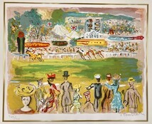 【特価】　≪ 　コスチャ・テレスコヴィッチ　 ≫ 　 オリジナルリトグラフ【石版画】 　HIPPODROME DE LONGCHAMP 　KOSTIA TERECHKOVITCH_画像2