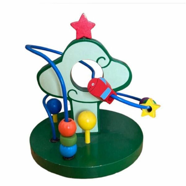 ビーズコースター　木のおもちゃ　知育玩具