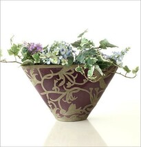 花瓶 花びん おしゃれ 陶器 口が広い フラワーベース 花器 陶器のベース オーキッドバード_画像6