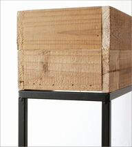 プランターボックス おしゃれ 木製 アイアン スタンド ウッドボックス 天然木 幅60 アイアンスタンドウッドボックス ワイドS_画像4