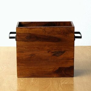 マガジンラック 木製 おしゃれ スリム アジアン 収納ボックス シーシャムウッドフリーボックス 送料無料(一部地域除く) kan1137の画像1