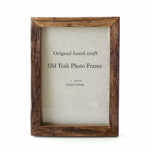  photo frame 2L stylish ornament desk picture frame wooden cheeks old material photo frame natural 2L stamp 