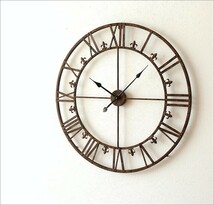 壁掛け時計 壁掛時計 掛け時計 おしゃれ アイアン 大きい アンティーク ローマ数字 ウォールクロック 大きな掛け時計 アイアンダイヤル_画像6