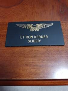 トップガン 本革ネームタグ "SLIDER" ロン・“スライダー”・カーナー ”スライダー”