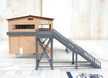 レトロコレクション　鉄道模型 ＊TOMY TOMIX トミックス　 ＊N-SCALE Nゲージ用　 ＊4007 OVER TRACKS STATION 橋上駅舎　町中駅　　_画像6