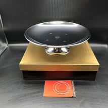 金属洋食器　コンポート　盛皿　盛器　クローム鍍金　 高台皿　花入　小物入れ　置物　インテリア　O29_画像1