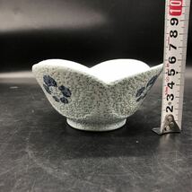 器まとめて売り　お碗5客 博山作　絵変　ご飯茶碗　茶碗　小鉢5客　花口鉢　陶磁器　和食器 食器　W20-4_画像10