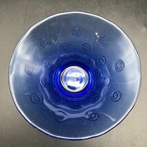 ガラス小鉢　広口鉢　ブルー　食器　ぐい呑み　お碗　強化ガラス　O21-2_画像4