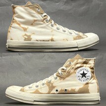 MHL×CONVERSE マーガレットハウエル×コンバース 迷彩染め キャンバス ハイカット スニーカー 27.5 アイボリー系/ブラウン系 USED品 中古_画像2