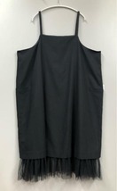 新品☆6L♪黒系♪裾からチュールフリルのぞくジャンパースカート♪☆g243_画像2