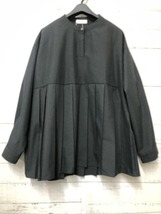 新品☆4L♪黒無地♪プリーツきれいなチュニックブラウス♪わけあり☆k498_画像2