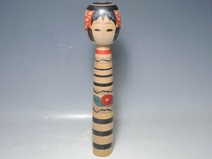 C9/○阿部廣史 こけし 土湯系 高さ30cm 日本人形 伝統工芸 伝統こけし