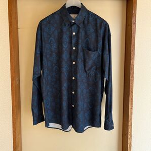 ashley&bros ペイズリー柄 ドレープシャツ メンズ Lサイズ