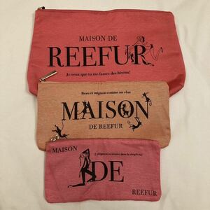 即決！新品！メゾンドリーファー 限定 ポーチ3種セットMAISON DE REEFUR 梨花