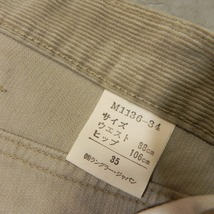 j146★【日本製】90s ビンテージ WRANGLER ラングラー M1136 コーデュロイパンツ 35 古着 薄いベージュ系★即決★_画像5