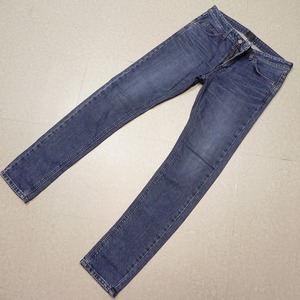 j158【即決】LEE リー LB0247 デニム ジーンズ ジーパン L 日本製 ストレッチデニム SLIM スリム SKINNY スキニー ユーズド加工★