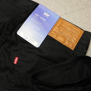 j272★未使用品 メンズ W29◆定価8800円 リーバイス Levi's 502 COOL ストレッチ パンツ 黒 ブラック テーパード 春夏 涼しいパンツ ★の画像3