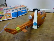 @当時物 日本製 ヘリコプター レトロ玩具 スーパーブライトコプター SUPER BRITE COPTER 全長約40cm ジャンク_画像4