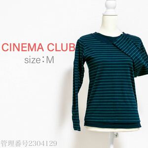 【送料無料】CINEMA CLUB(シネマクラブ)ボーダー柄　クルーネック　カットソー　長袖 Tシャツ