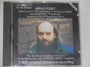  CD１枚　　アルヴォ・ペルト　　セロ協奏曲”Pro　et　Contra”　賛と否.　交響曲第1~3番
