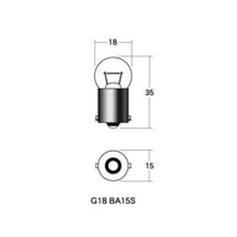 M＆Hマツシマ オートバイ用白熱電球 ウインカー球 G18 BA15S 6v 10w 2個入り A5008_画像2