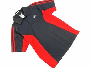 ネコポスOK adidas アディダス ポロシャツ sizeS/赤ｘ紺 ■◆ ☆ dfa5 メンズ