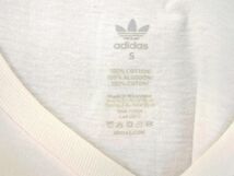 ネコポスOK adidas originals アディダスオリジナルス トレフォイルロゴ プリント Tシャツ sizeS/白 ■◆ ☆ dfa8 メンズ_画像6