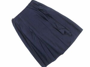 ネコポスOK 自由区 ラップ調 スカート size36/紺 ■■ ☆ dfa9 レディース