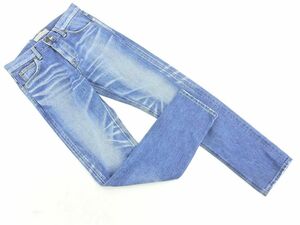 alcali alkali Lee Lee USED processing Denim pants sizeM/ navy blue ## * dfa9 lady's 