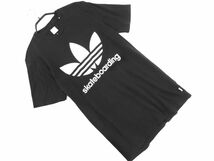 ネコポスOK adidas originals アディダスオリジナルス トレフォイルロゴ プリント Tシャツ sizeS/黒 ■◆ ☆ dfa9 メンズ_画像1