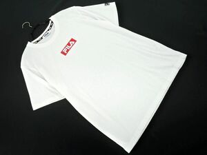FILA フィラ ロゴ Tシャツ sizeL/白 ■◆ ☆ dfb2 メンズ
