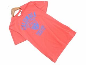 ネコポスOK Columbia コロンビア プリント Tシャツ sizeS/ピンク ■◆ ☆ dfb3 メンズ