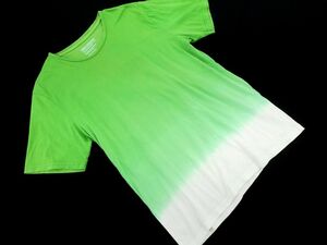 ネコポスOK URBAN RESEARCH アーバンリサーチ グラデーション Tシャツ size40/黄緑 ■◆ ☆ dfb4 メンズ