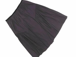ネコポスOK ROPE ロペ ギャザー スカート size7/紫 ■■ ☆ dfb6 レディース