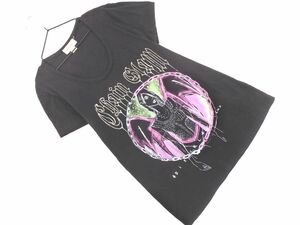 ネコポスOK DIESEL ディーゼル プリント Tシャツ sizeM/黒 ■◆ ☆ dfc0 レディース