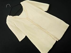  Ray Beams short sleeves V neck cardigan beige #* * dfc1 lady's 