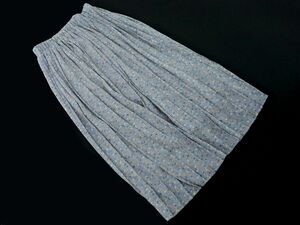 AS KNOW ASaznouaz chiffon floral print pleated skirt gray #* * dfc7 lady's 