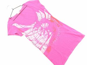 Cat Pos OK Diesel Print Long Cut Sew Sizexxs/Pink ■ ☆ DFC9 Ladies