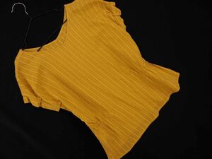 ネコポスOK ルクールブラン ペプラム ブラウス シャツ size38/黄 ■◆ ☆ dfc0 レディース