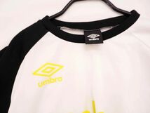 ネコポスOK umbro アンブロ ロゴ スポーツウェア カットソー sizeS/白ｘ黒 ■◆ ☆ dfc3 メンズ_画像7