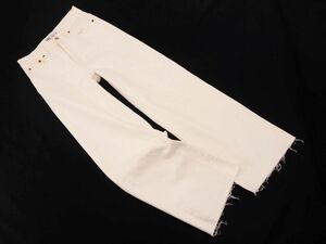 ZARA ザラ ワイド デニムパンツ size34/オフホワイト ■■ ☆ dfc7 レディース